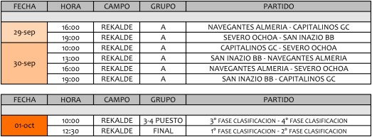 CALENDARIO SUB 15